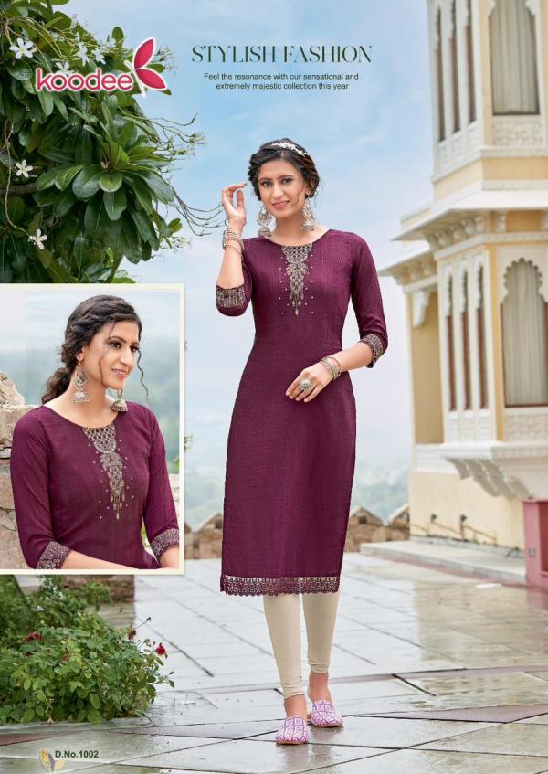 Koodee Juhi Vol 1 Chinon Designer Fancy Kurti Collection